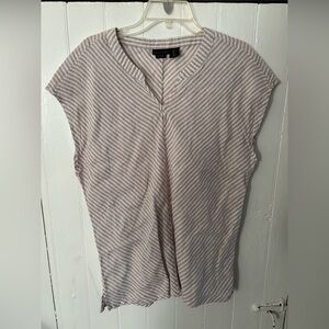 Tahari striped linen shirt